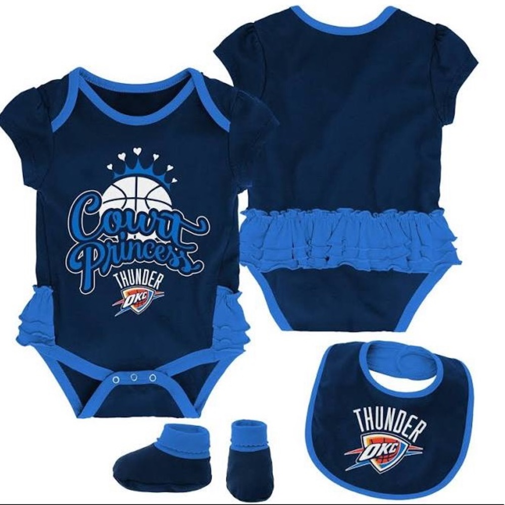 NEW Oklahoma City Thunder 3 piece NBA princess Set